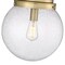 Z-Lite Calhoun Flush Mount, 1-Light, 13 In.W x 14 In.H, Heritage Brass/Clear Seedy 7506F13-HBR - alternate 7